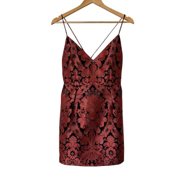Free People Womens Flaming Hearts Spaghetti Strap Mini Cocktail Party Dress 6 - Picture 3 of 4
